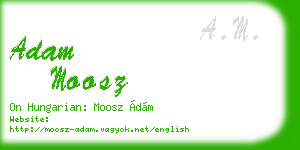 adam moosz business card